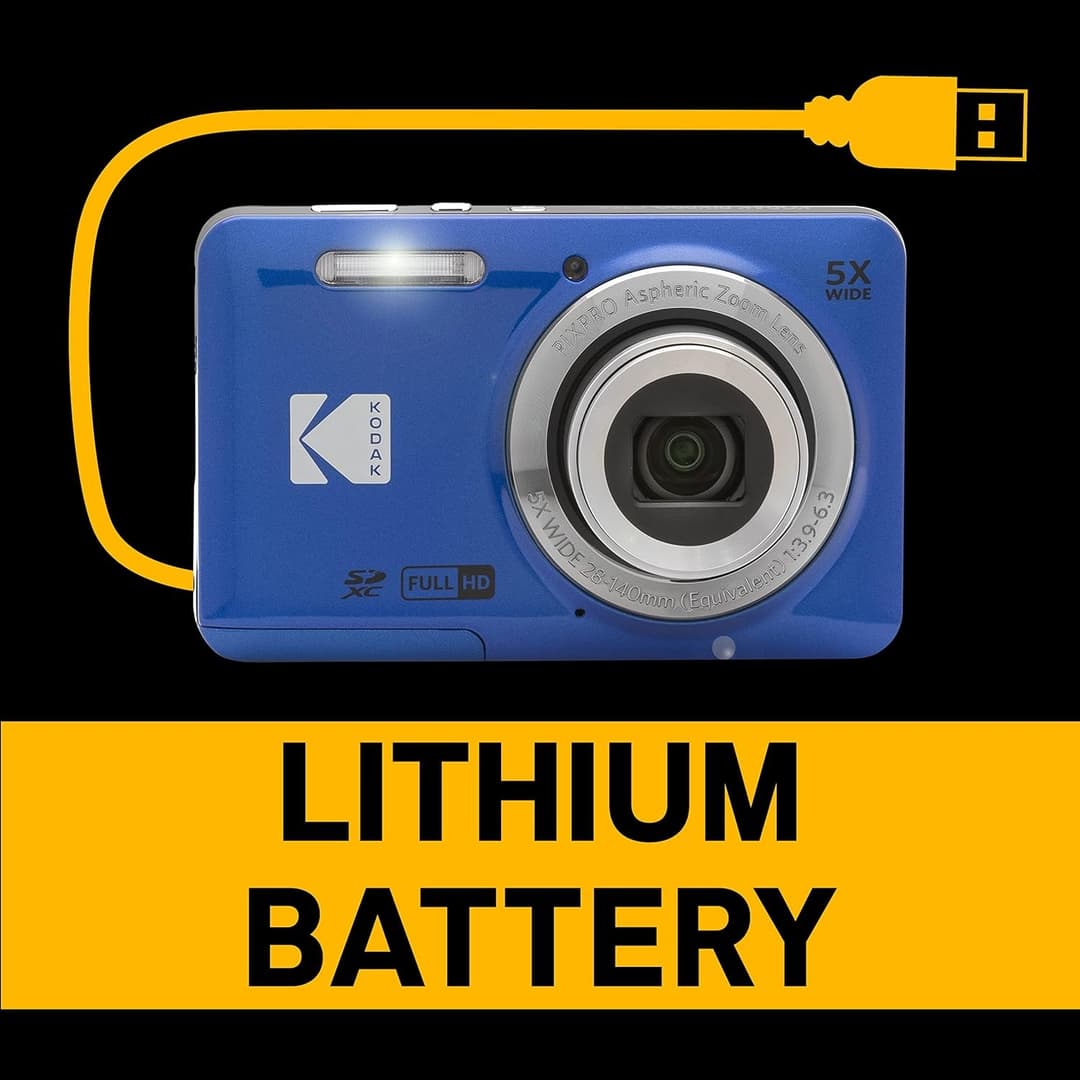 Kodak PixPro Friendly Zoom FZ55 16MP Compact Digital Camera - Blue - Image 6