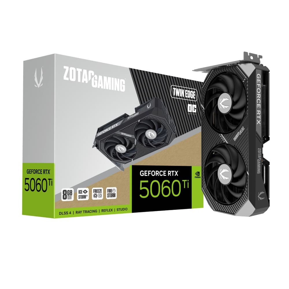 ZOTAC GAMING GeForce RTX 5060 Ti Twin Edge OC 8GB GDDR7 Graphics Card - Image 1