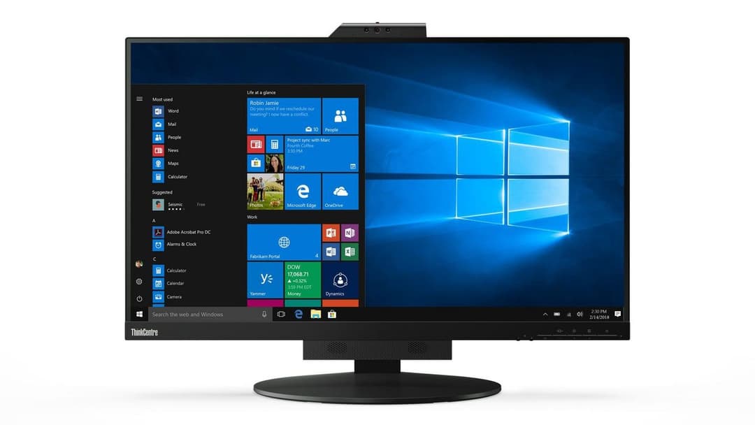 Lenovo ThinkCentre Tiny-in-One 27 27-inch QHD Monitor - Black - Image 1