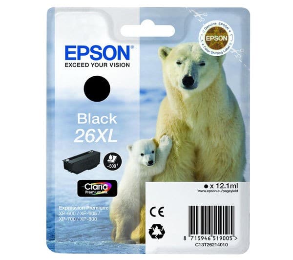 Epson 26XL - XL - black - original - ink cartridge