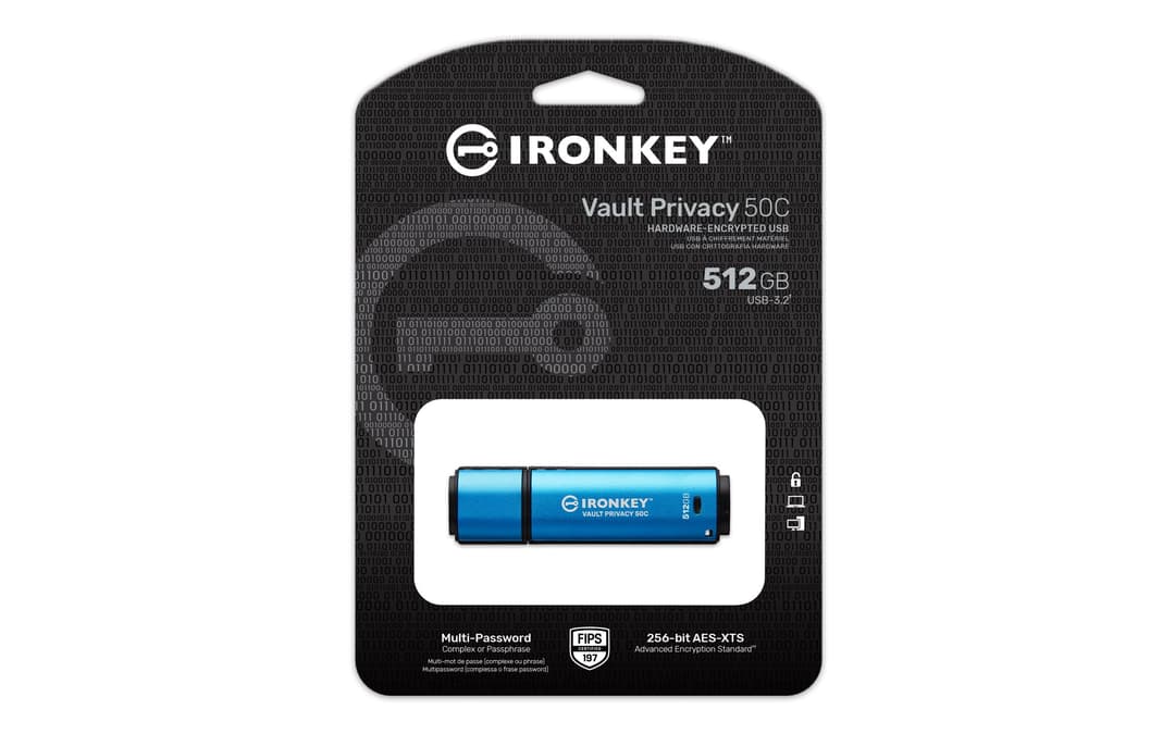 Kingston IronKey Vault Privacy 50C USB-C Encrypted Flash Drive 512GB - Image 6