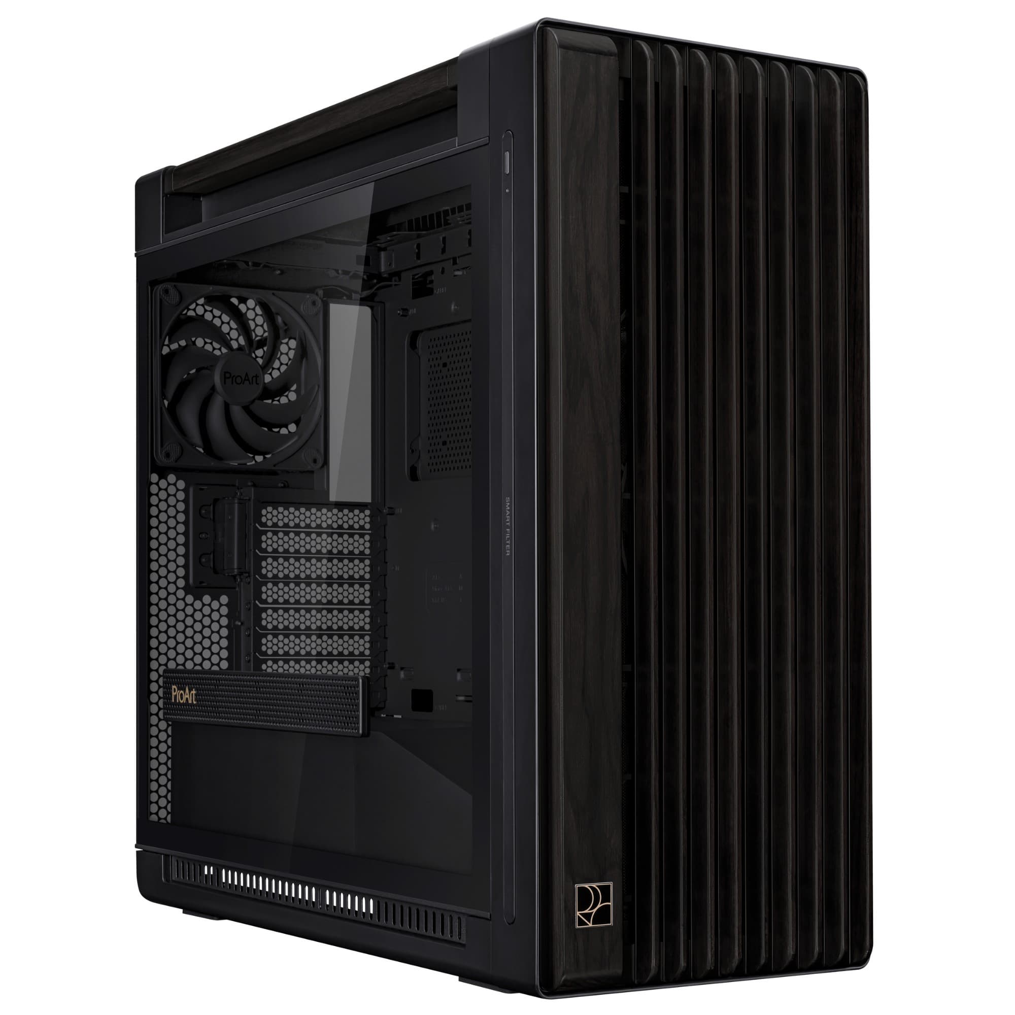 ASUS ProArt PA602 Wood Edition Mid Tower PC Case - Black, Tempered Glass