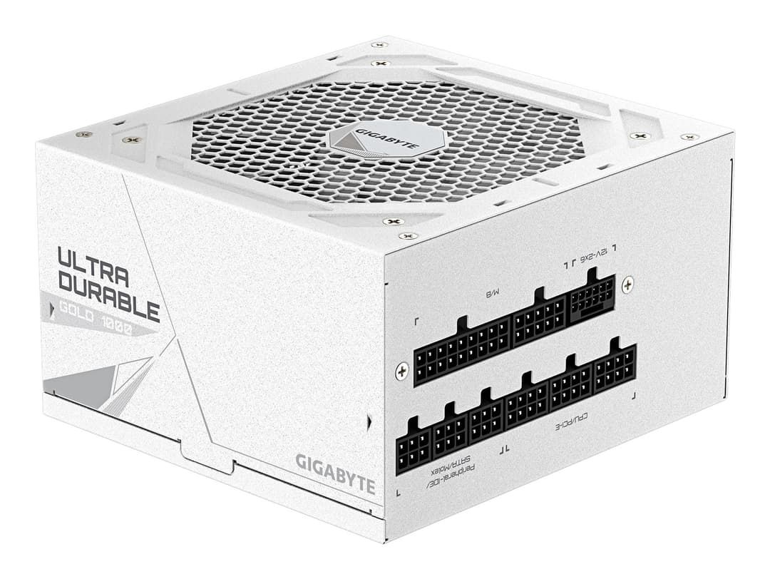 GIGABYTE UD1000GM PG5 V2 ICE Power Supply Unit- PCIe Gen 5.1, 80 PLUS Gold, Fully Modular Design, 120mm Fan, ATX 3.1 compatible, UK Plug - Image 4