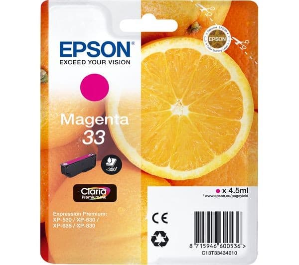 EPSON No. 33 Oranges Magenta Ink Cartridge