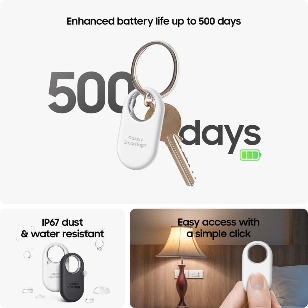 Samsung Galaxy SmartTag2 Tracker 4-Pack White and Black - Image 4