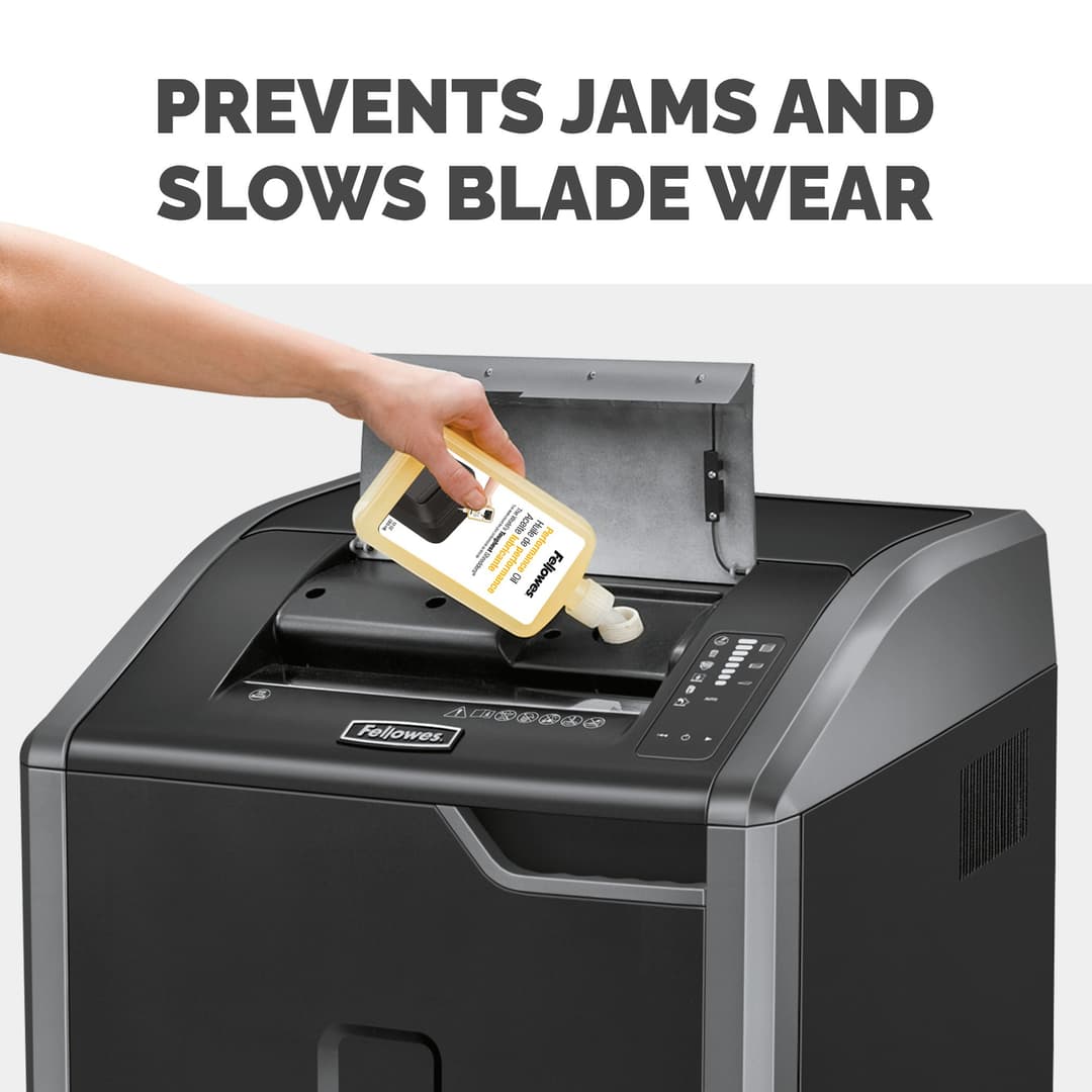 Fellowes Powershred Shredder Oil Bottle - 355ml - Image 2