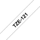 Brother TZe-121 Laminated Label Tape 9mm x 8m, Black on Clear thumbnail 1