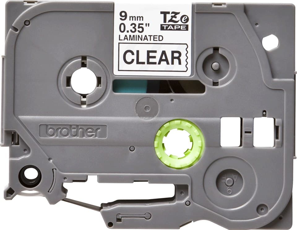 Brother TZe-121 Laminated Label Tape 9mm x 8m, Black on Clear - Image 2
