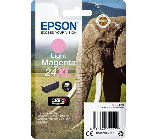 EPSON Elephant 24XL Light Magenta Ink Cartridge