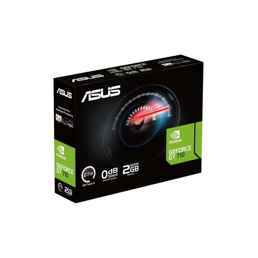 ASUS GT710-SL-2GD5-BRK-EVO NVIDIA GeForce GT 710 2 GB GDDR5 Low Profile Passive Graphics Card (HDMI, DVI-D, VGA) - Image 5