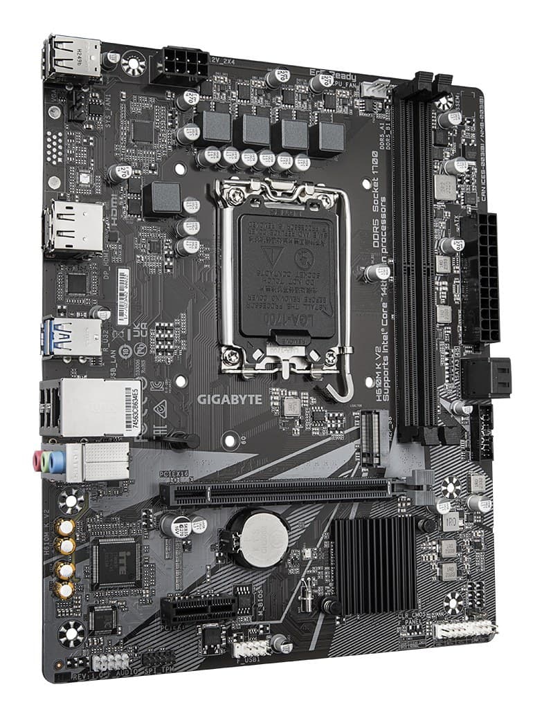 GIGABYTE H610M K V2 Motherboard - Intel Core 14th CPUs, up to 5600MHz DDR5, 1xPCIe 3.0 M.2, 1GbE LAN, USB 3.2 Gen 1 - Image 3