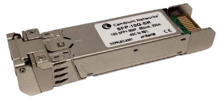 Cambium Networks SFP-10G-SR 10G SFP+ MMF SR Optical Transceiver, 850nm, 300m, -40 to 85C
