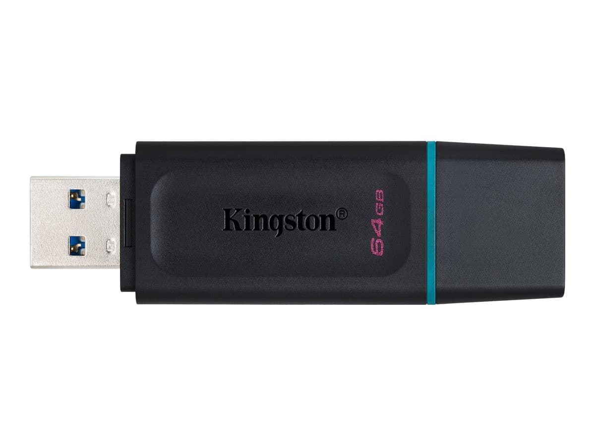 Kingston DataTraveler Exodia USB 3.2 Gen 1 Type-A Flash Drive 64GB - Black/Teal