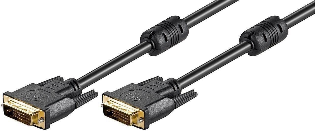 Microconnect DVI-D Dual Link 24+1-pin Cable with Ferrite Cores Male to Male Black - 1.8m