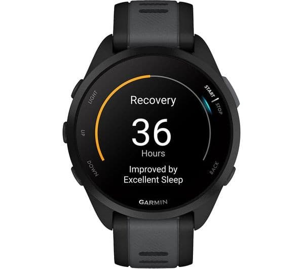 Garmin Forerunner 165 43mm GPS Running Smartwatch - Black/Slate Grey - Image 7