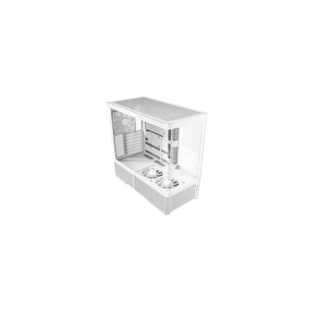 Antec C6 Curve Air White Mid-Tower Case  Panoramic Tempered Glass  High Airflow  3 PWM Fans Included  Support 360mm Radiator & 450mm GPU  Type-C 10Gbps  ATX Gaming Case