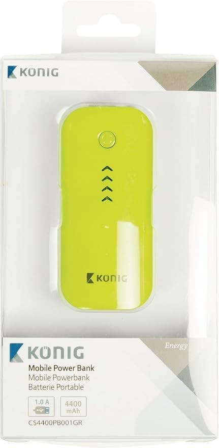 König Royal CS4400PB001 4400mAh Power Bank - Green - Image 1