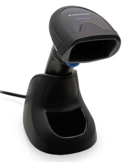 Datalogic QuickScan QD2590 2D Handheld Barcode Scanner USB Kit with Tilt Stand - Black (QD2590-BKK1B)