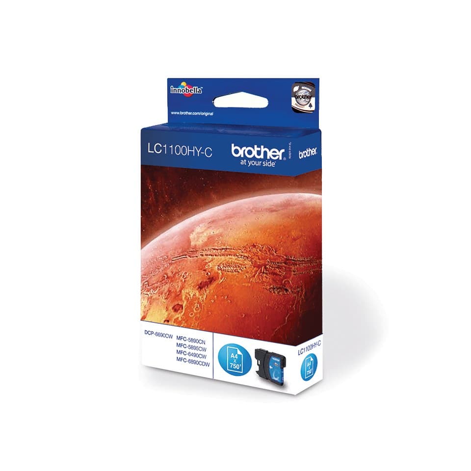 Brother LC1100HYC High Yield Original Ink Cartridge - Cyan - Image 2