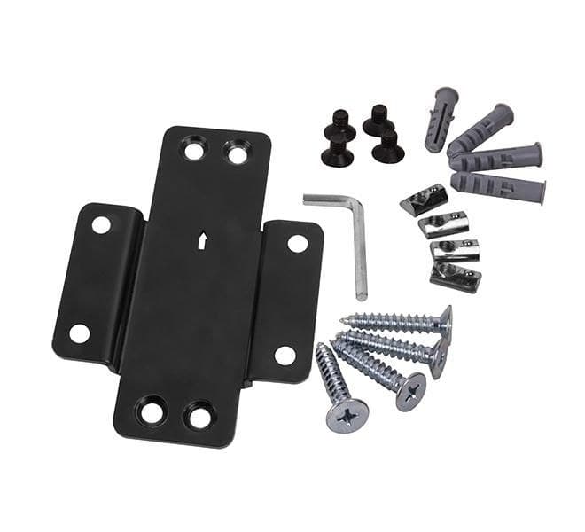 B-Tech BT8390-WFK2/B System X Rail Mounting Bracket, 19 mm Offset, for BT8390 Rails, Black - Image 1