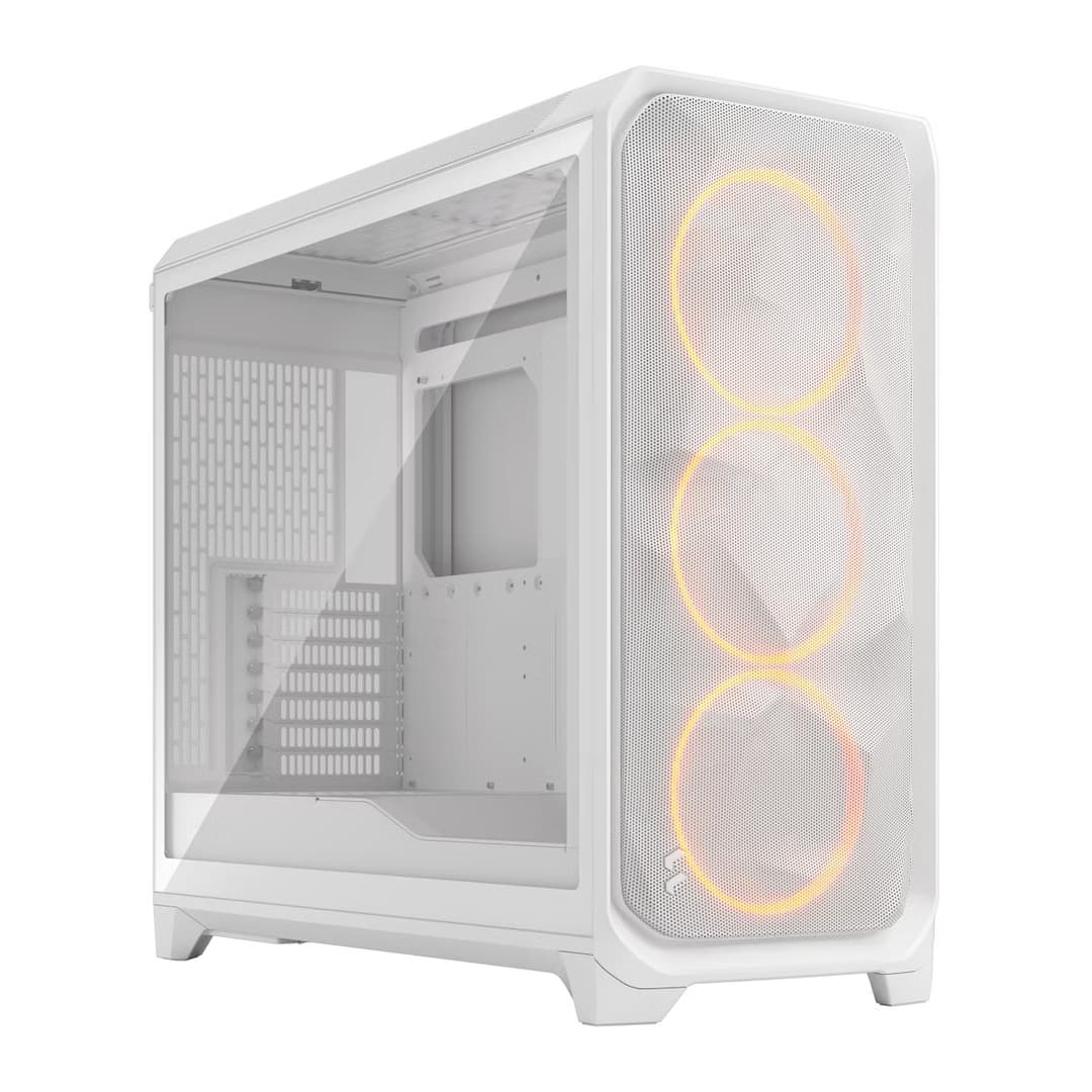 Fractal Design Meshify 3 XL Full Tower Gaming PC Case - White RGB TG Clear Tint - Image 1
