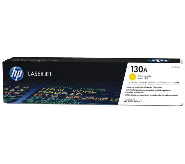 HP 130A Yellow Original LaserJet Toner Cartridge (CF352A)