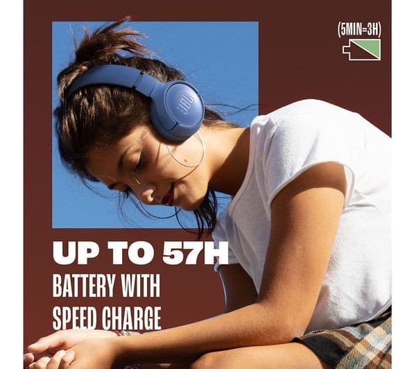 JBL Tune 520BT Wireless On-Ear Headphones - Black - Image 7