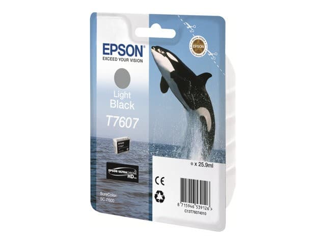 Epson T7607 Original UltraChrome HD Ink Cartridge 26 ml - Light Black - Image 1