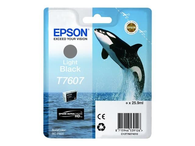 Epson T7607 Original UltraChrome HD Ink Cartridge 26 ml - Light Black - Image 2
