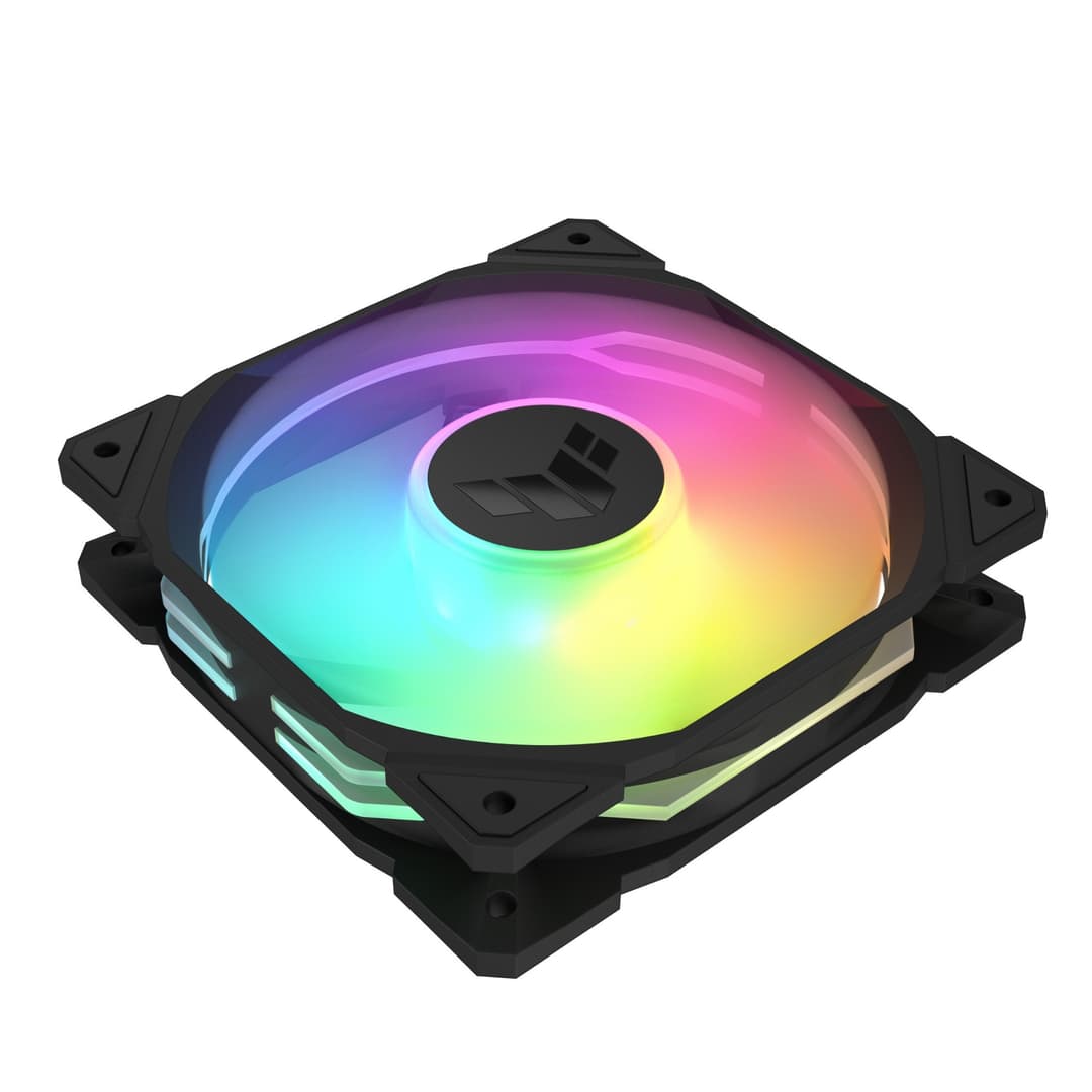 ASUS TUF Gaming TR120 ARGB Reverse 120mm Case Fan - Black 3-Pack - Image 4