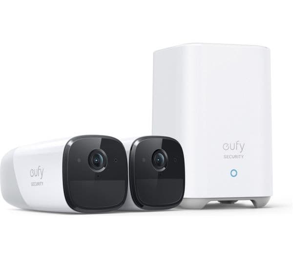 eufy Security eufyCam 2 Pro 2K Wireless Security Camera System - 2 Cameras + HomeBase 2