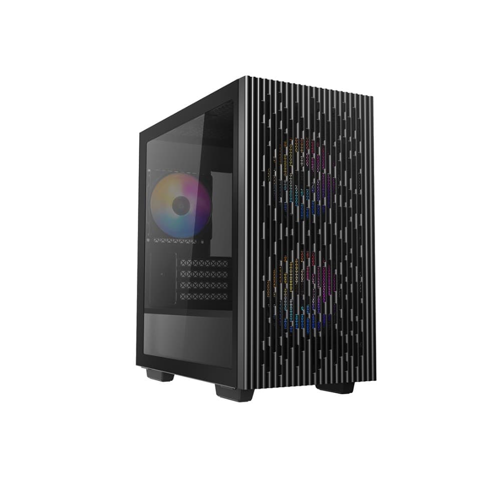 DeepCool 40 3FS ATX Micro ATX Tempared Glass Black PC Case - Image 1