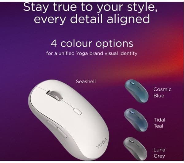 Lenovo Yoga Silent Wireless Optical Mouse - Seashell - Image 5