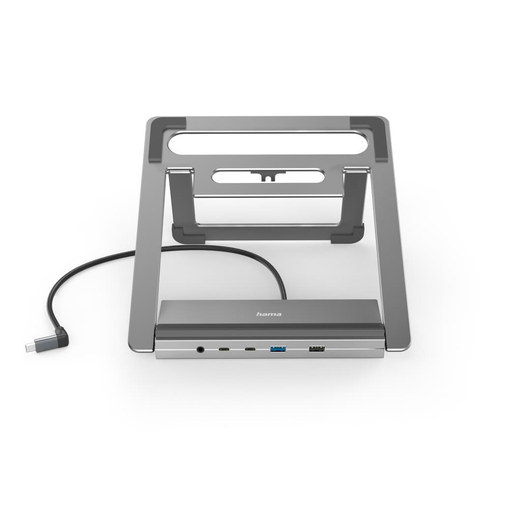 Hama Connect2Office Stand Laptop Stand with 12-Port USB-C Docking Station - Anthracite - Image 3