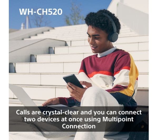 Sony WH-CH520 Wireless Headphones - Blue - Image 9