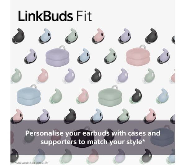Sony LinkBuds Fit (WF-LS910N) Wireless Noise-Cancelling Earbuds - Green - Image 10