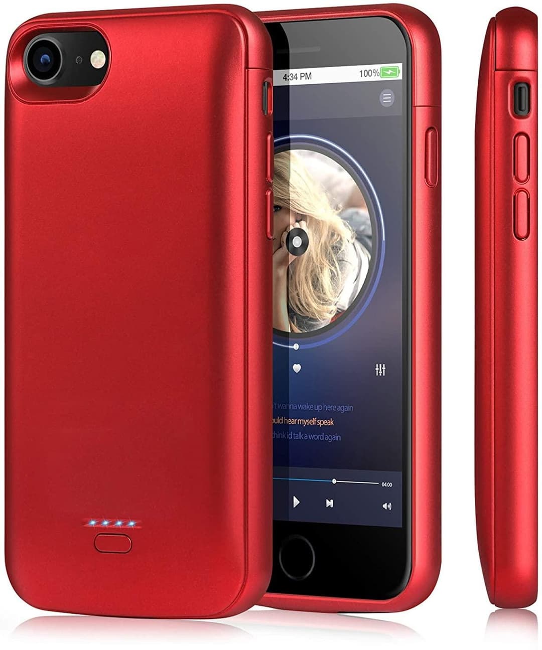 mophie Juice Pack Air Battery Case for iPhone 7 Plus, 2525mAh - Red - Image 1