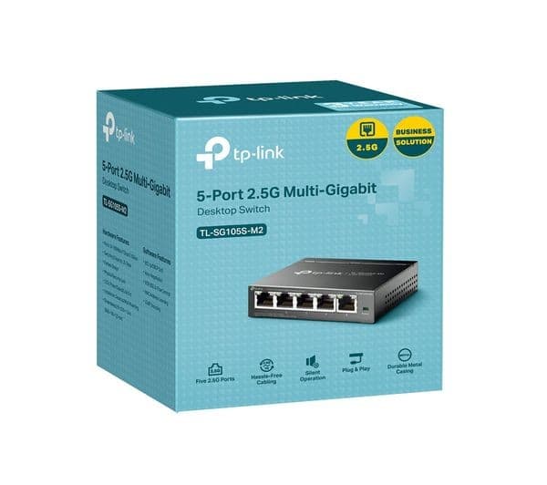 TP-Link TL-SG105S-M2 5-Port 2.5G Multi-Gigabit Network Switch Black - Image 6