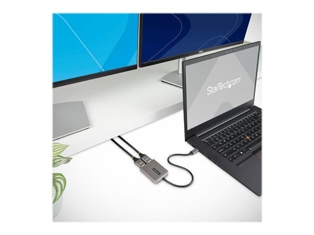 StarTech.com USB-C to Dual HDMI MST Hub - Dual 4K 60Hz (MST14CD122HD) Grey - Image 3