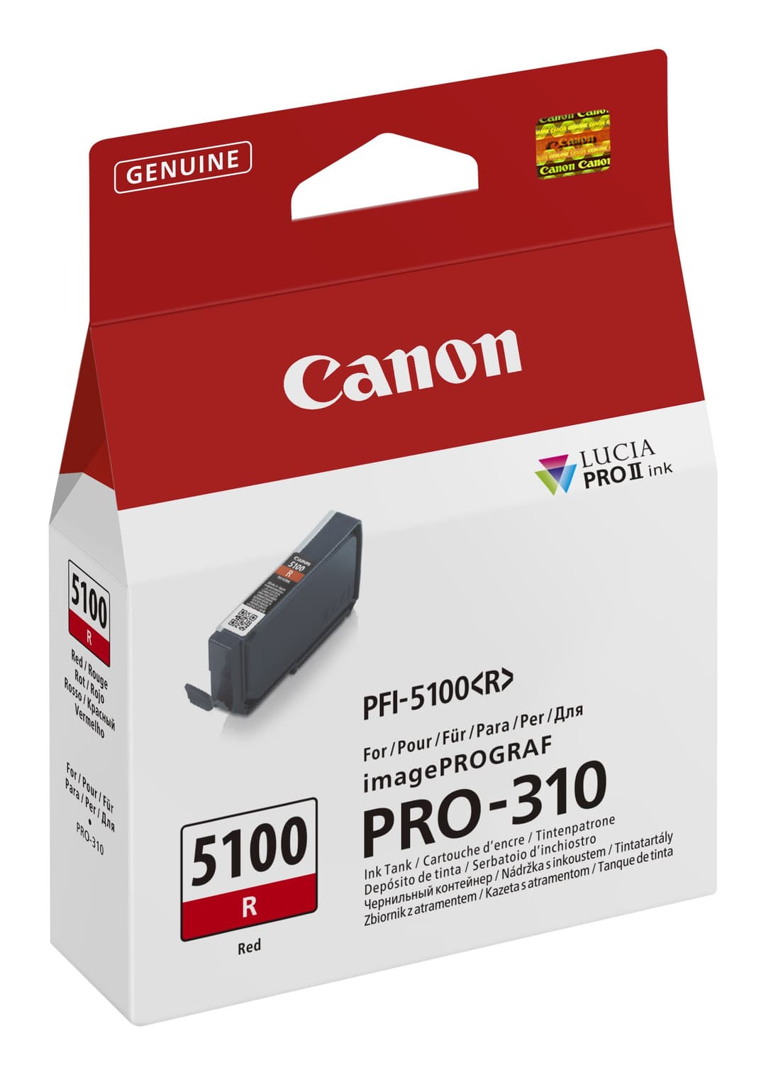 Canon PFI-5100R Original Ink Cartridge - Red - Image 2