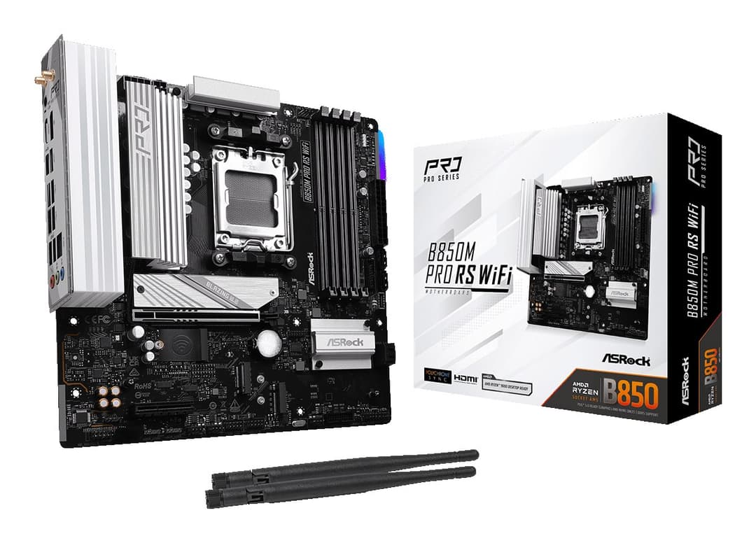 ASRock B850M Pro RS WiFi AMD B850 Socket AM5 Micro ATX DDR5 Motherboard - Image 6