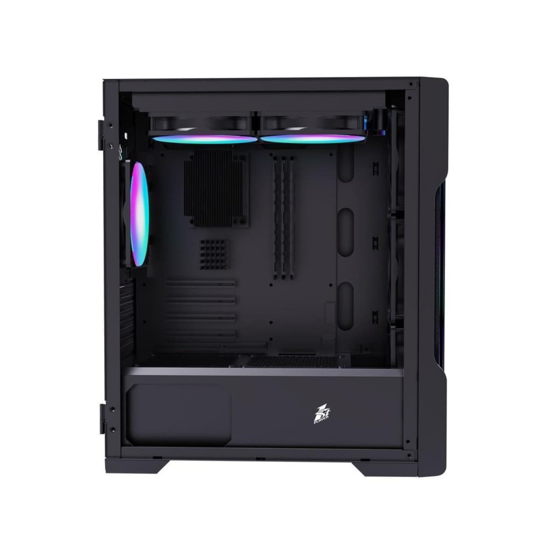 1st Player Trilobite T3 Tempared Glass Micro ATX PC Case - Black - Image 9