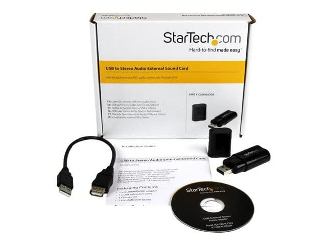StarTech.com USB Sound Card - 3.5mm Audio Adapter - External Sound Card - Black - External Sound Card (ICUSBAUDIOB) - sound card - USB 2.0 - Image 5