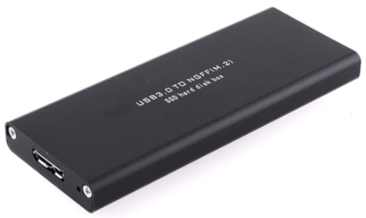 CoreParts MSUB4300 M.2 SATA NGFF to USB 3.0 SSD Enclosure, B & B+M Key, 2230/2242/2260/2280, with Cable