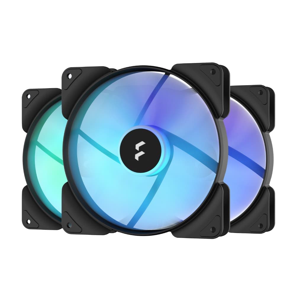 Fractal Design Aspect 14 RGB PWM 140mm Case Fan - Black, 3 Pack (FD-F-AS1-1407) - Image 1