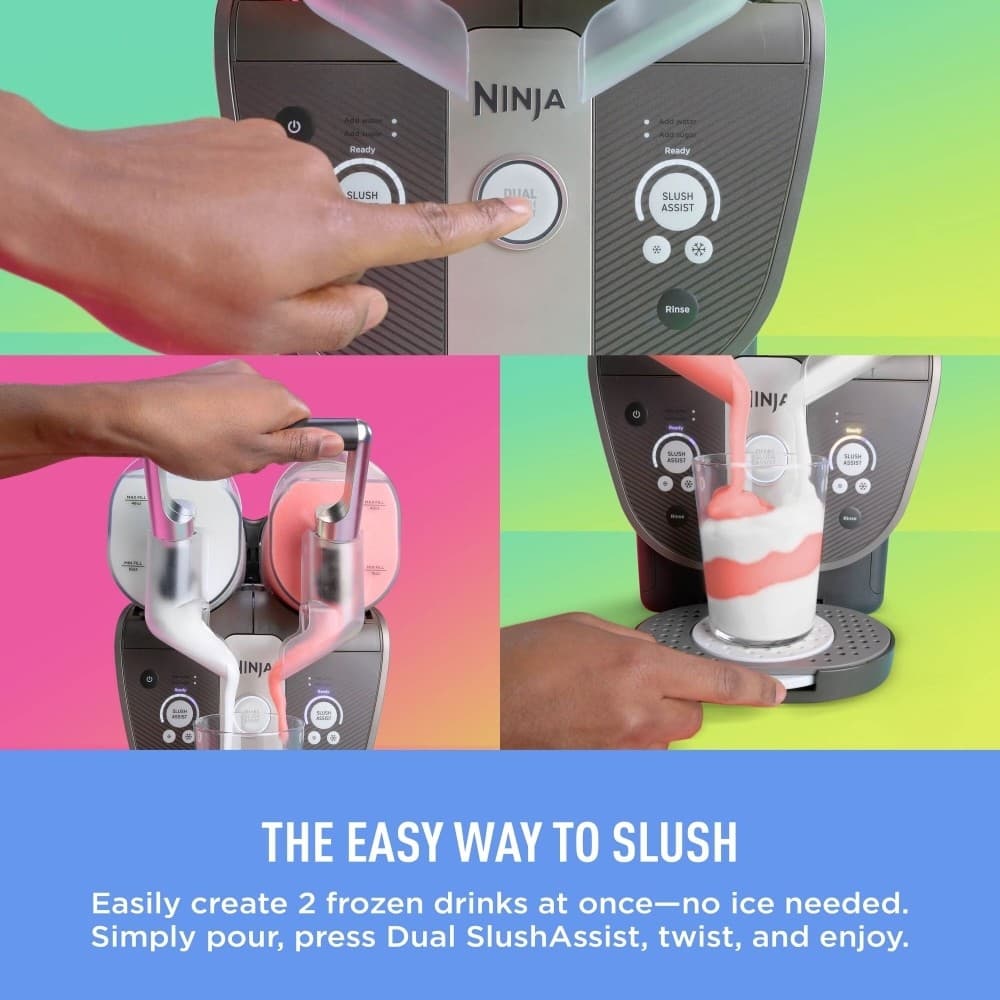 Ninja SLUSHi Twist Frozen Drink Maker Dual Vessel Blue - Image 4