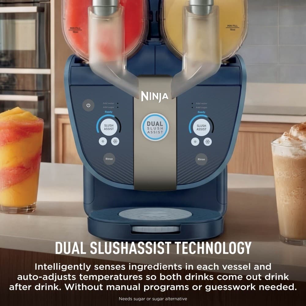 Ninja SLUSHi Twist Frozen Drink Maker Dual Vessel Blue - Image 5