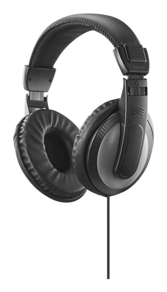 Hama ShellTV II Over-Ear Wired TV Headphones - Black/Dark Grey
