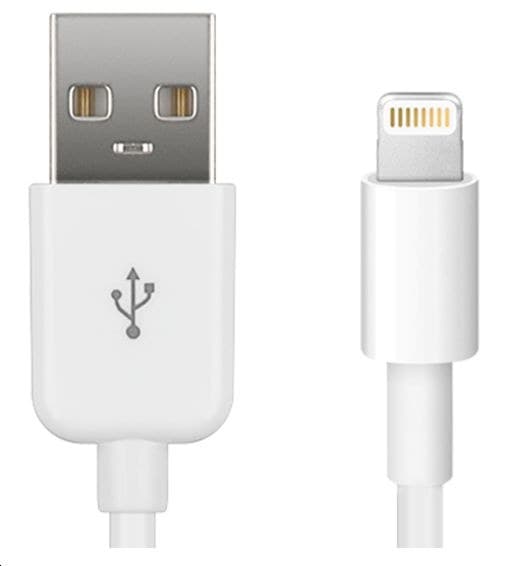 Microconnect Lightning to USB-A Cable MFi Certified 0.15m - White (LIGHTNING0.15) - Image 1