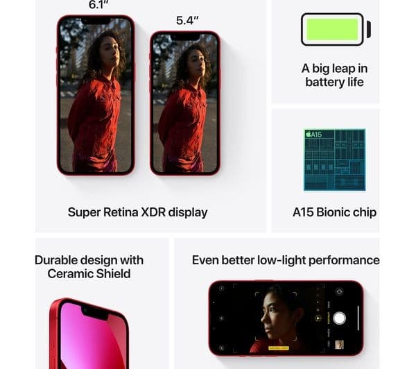 Apple iPhone 13 128GB Red - Image 4